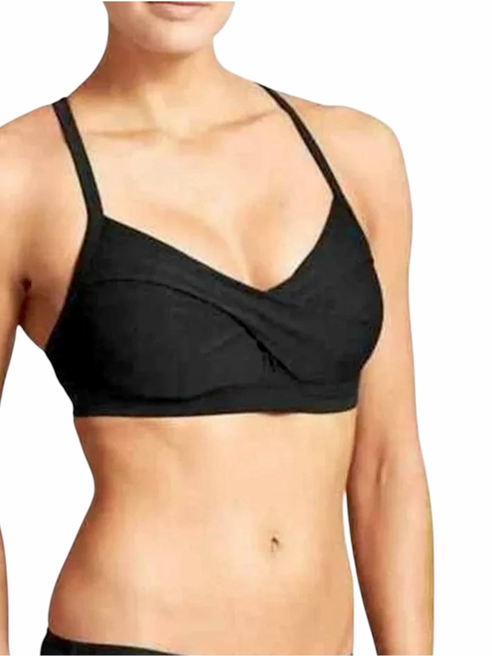Athleta – Twist Up Bikini Swim Top – Black – Adjustable Straps – 38 B/C